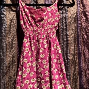 Floral Tank top with Embroidered Butterfly